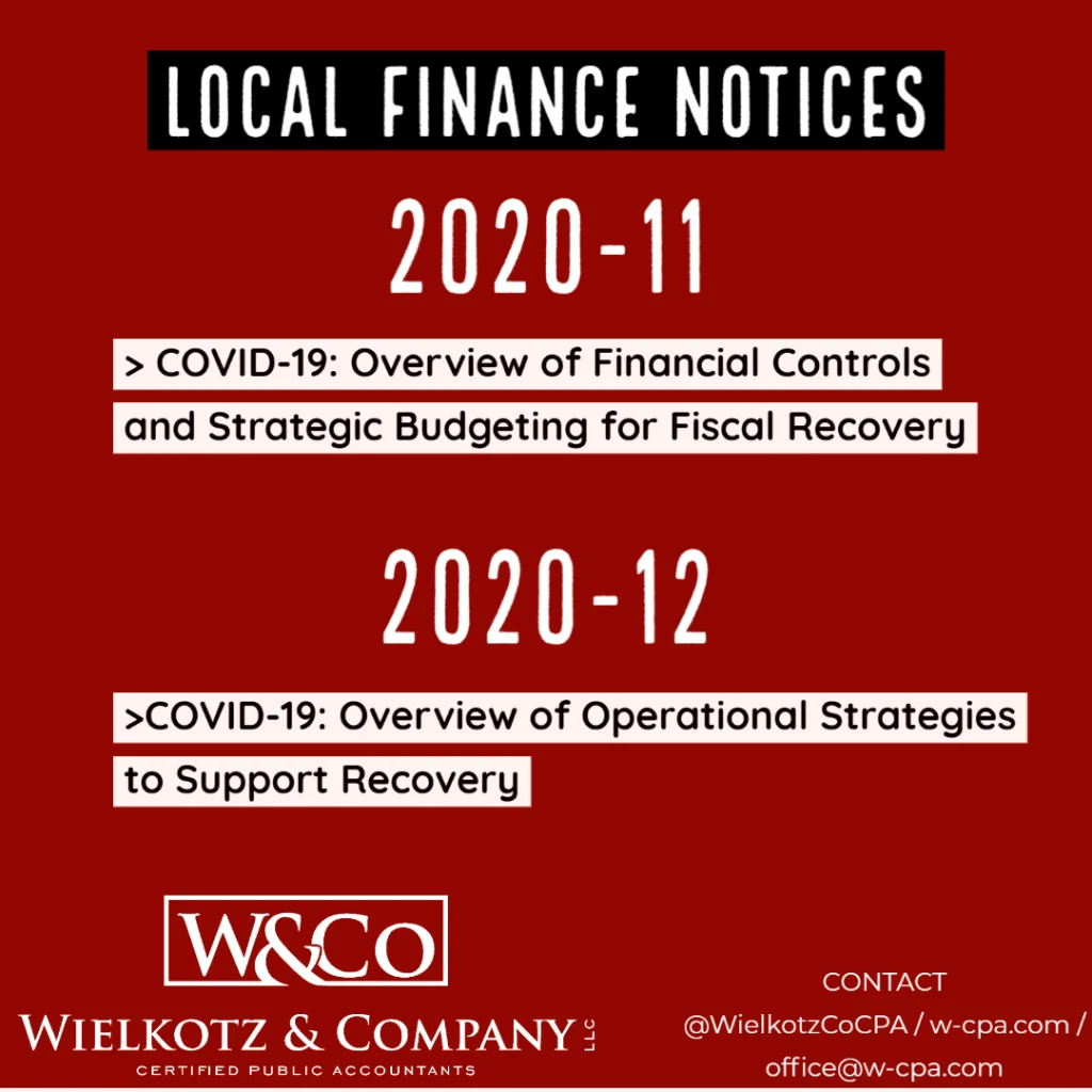 Local Finances Notice 2020-11