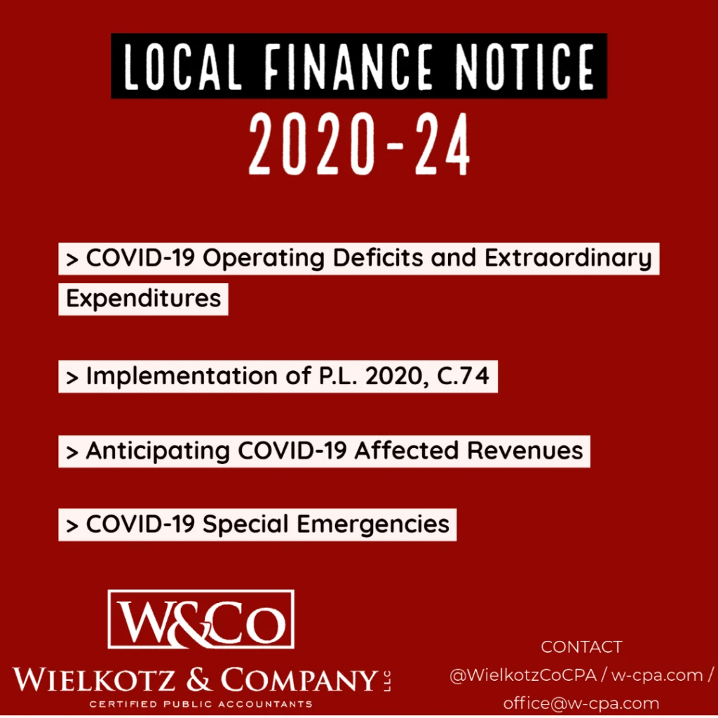 Local Finances Notice 2020-24